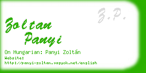 zoltan panyi business card