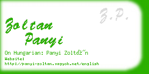 zoltan panyi business card